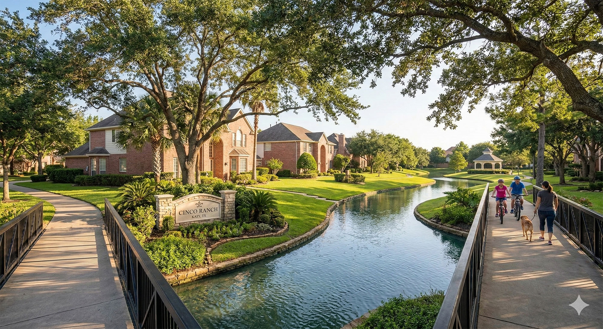 gemini AI rendered image of Cinco Ranch in Katy Texas